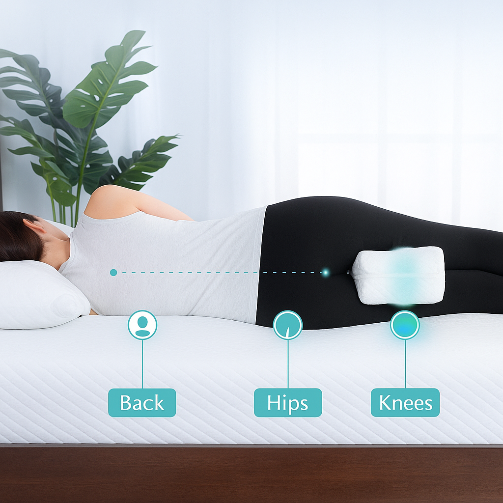 CloudKnee™ - Side-Sleep Knee Pillow with Strap