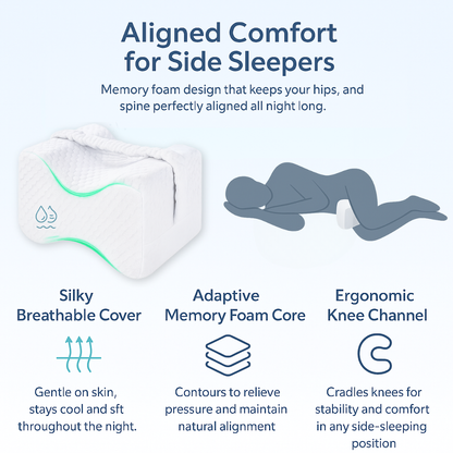 CloudKnee™ - Side-Sleep Knee Pillow with Strap