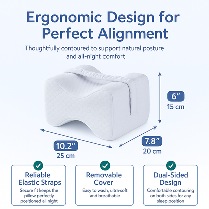 CloudKnee™ - Side-Sleep Knee Pillow with Strap